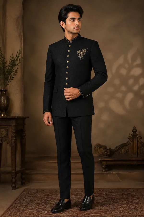 Classic_Black_Embroidered_Jodhpuri_Bandhgala_Suit_Coming_Soon