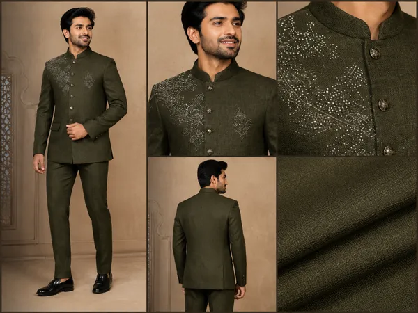 Olive_Green_Embellished_Jodhpuri_Bandhgala_Suit_Coming_Soon