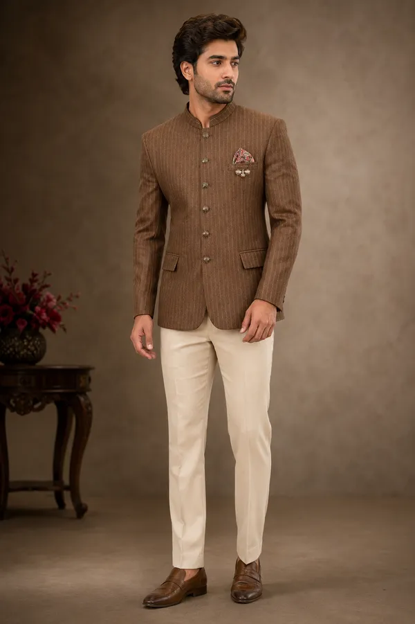 Brown_Striped_Jodhpuri_Bandhgala_Jacket_Set_Coming_Soon