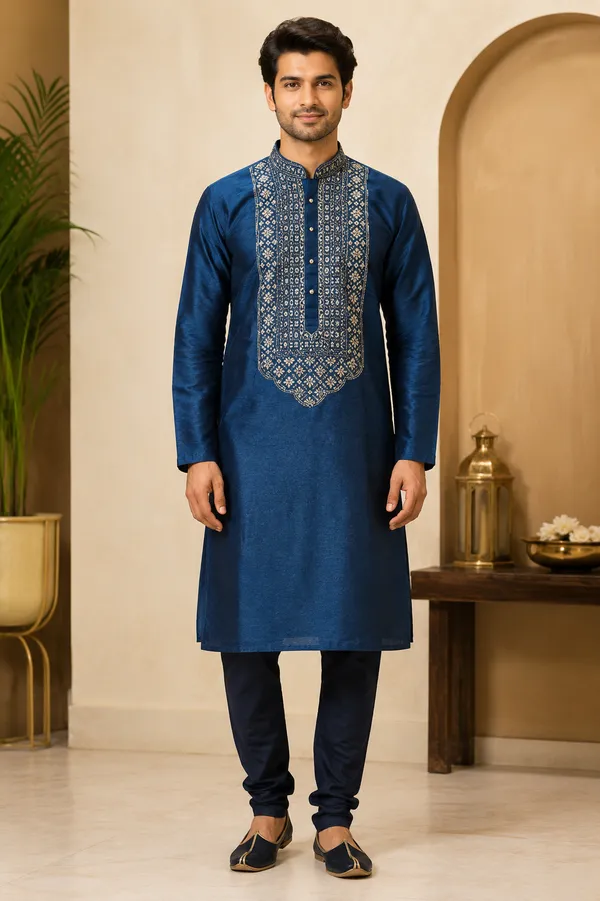 Royal_Blue_Embroidered_Kurta_Coming_Soon