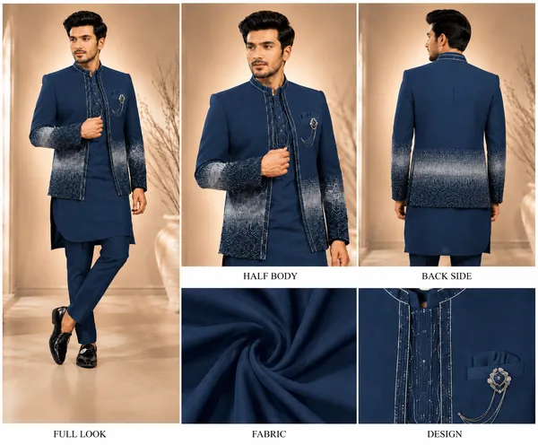 Navy_Blue_Embellished_Indo_Western_Kurta_Jacket_Set_Coming_Soon