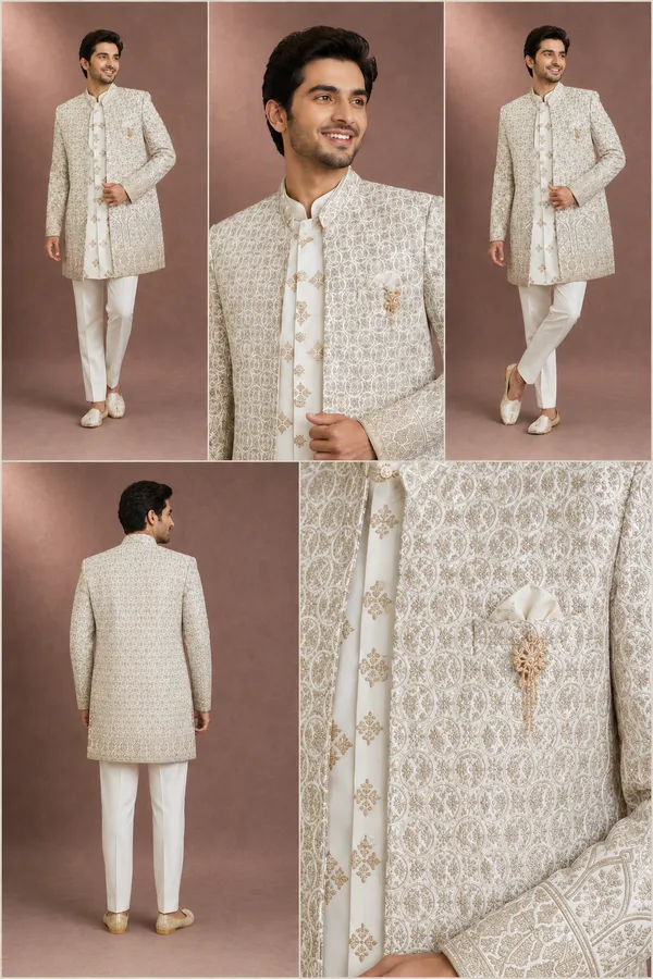 Ivory_Gold_Embroidered_Indo_Western_Sherwani_Coming_Soon