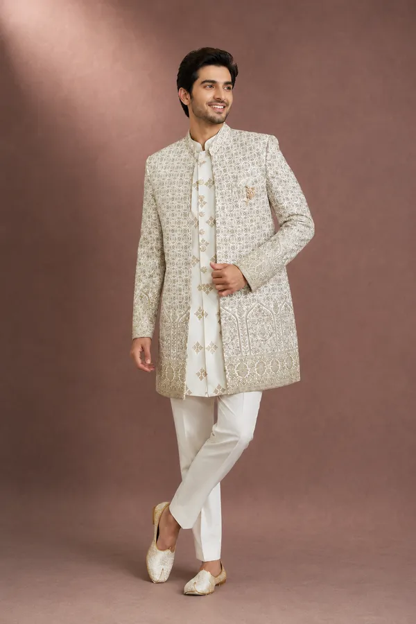 Ivory_Gold_Embroidered_Indo_Western_Sherwani_Coming_Soon