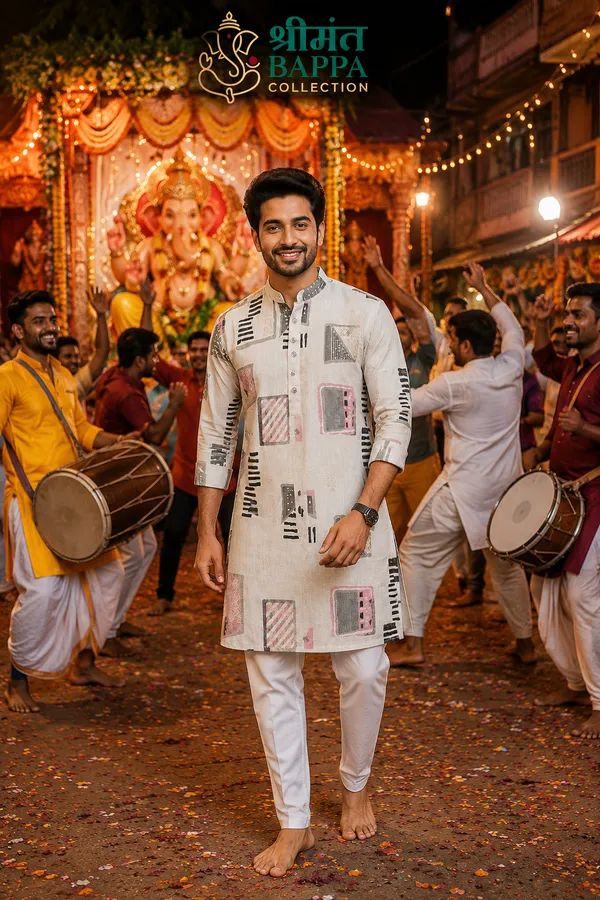 Ivory_Abstract_Print_Festive_Kurta_For_Men