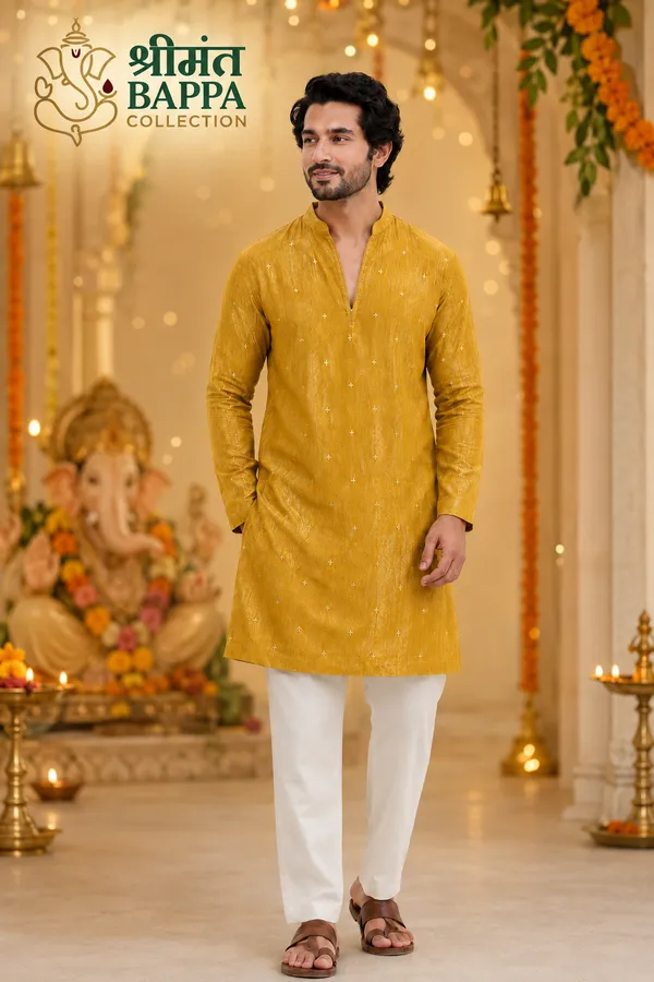 Bappa_Collection_Plum_Tissue_Kurta