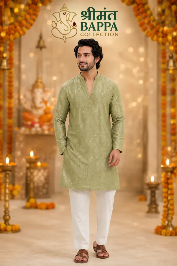 Bappa_Collection_Plum_Tissue_Kurta