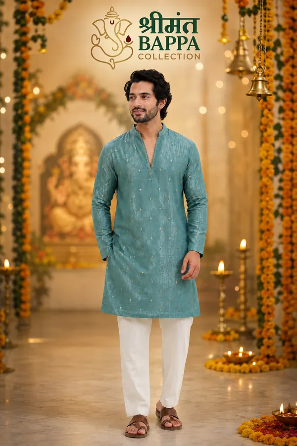 Bappa_Collection_Plum_Tissue_Kurta