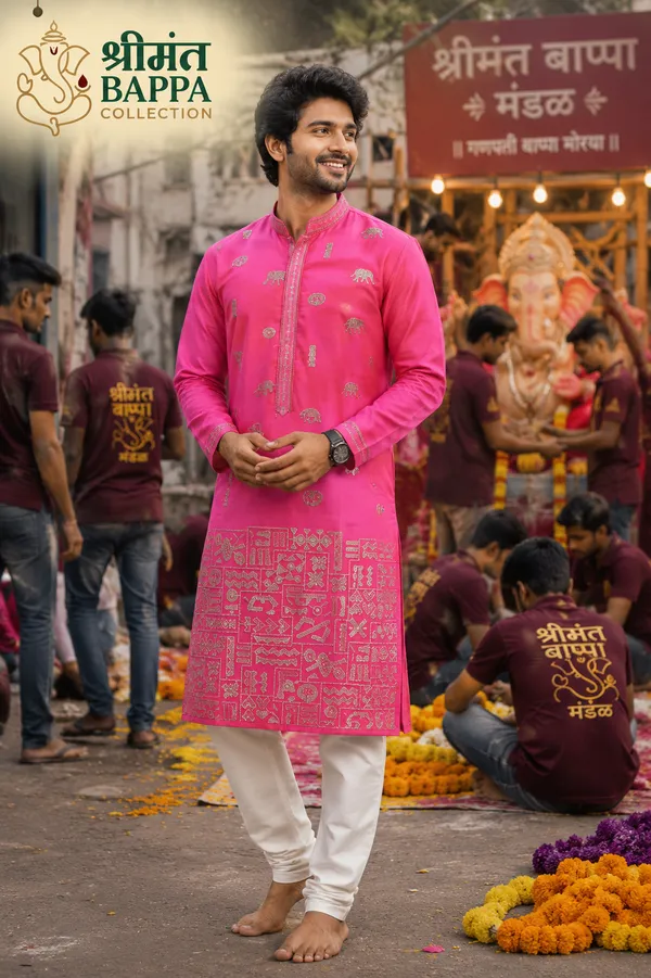 Festive_Pink_Embroidered_Kurta