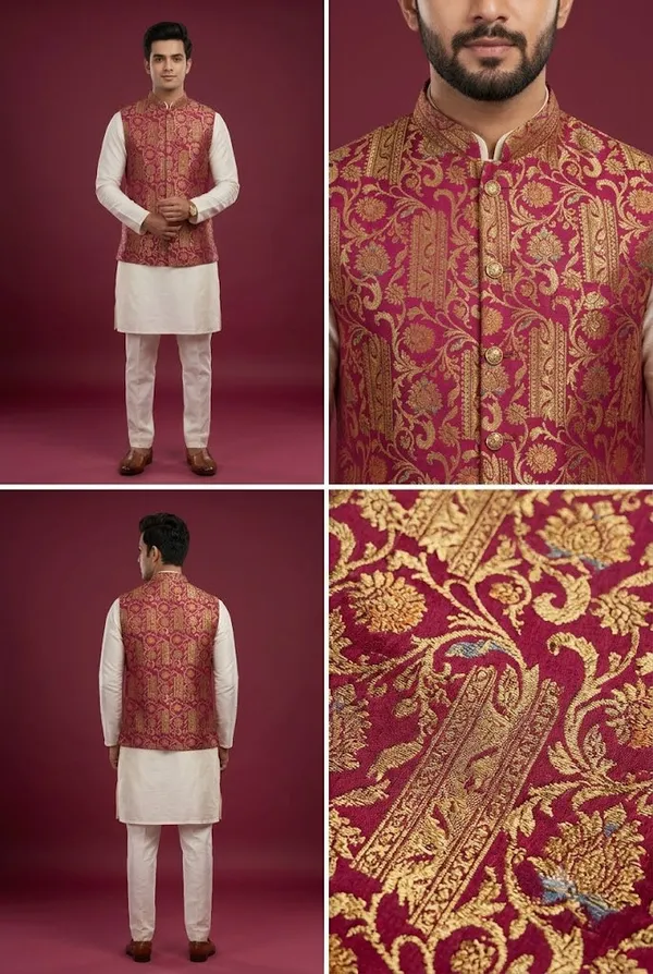 Maroon_Brocade_Nehru_Jacket_Coming_Soon