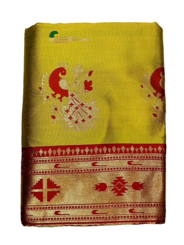 Festive_Lime_Green_Paithani_Silk_Saree_With_Traditional_Peacock_Pallu_Lime_Green
