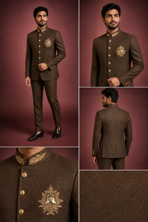Chocolate_Brown_Embroidered_Jodhpuri_Suit_Coming_Soon
