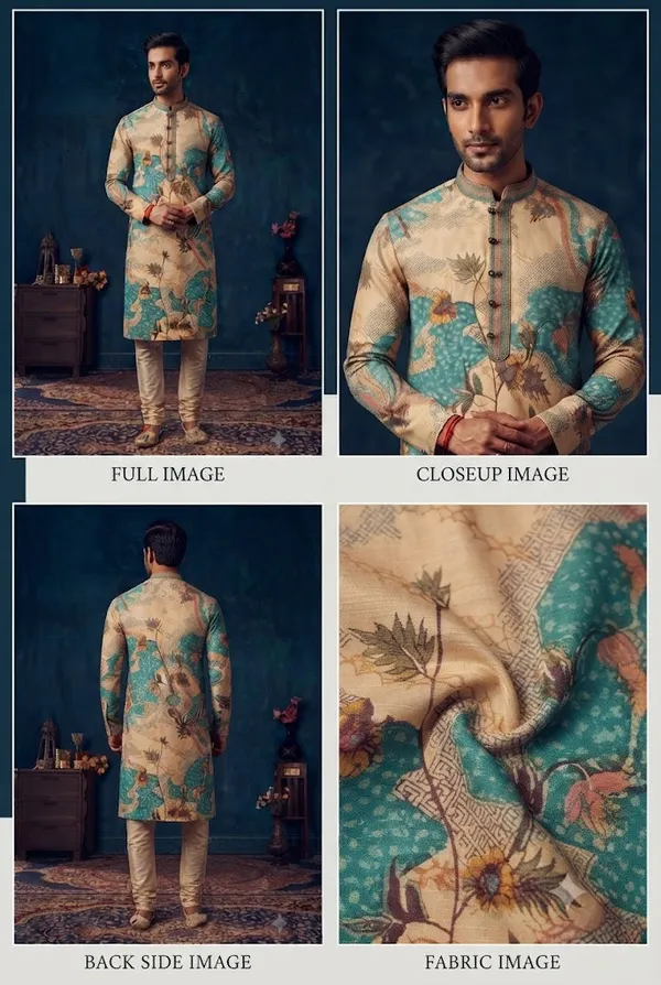Beige_Teal_Artistic_Printed_Festive_Kurta_Coming_Soon