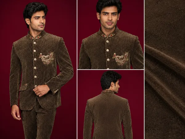 Coffee_Brown_Embroidered_Jodhpuri_Suit_Coming_Soon