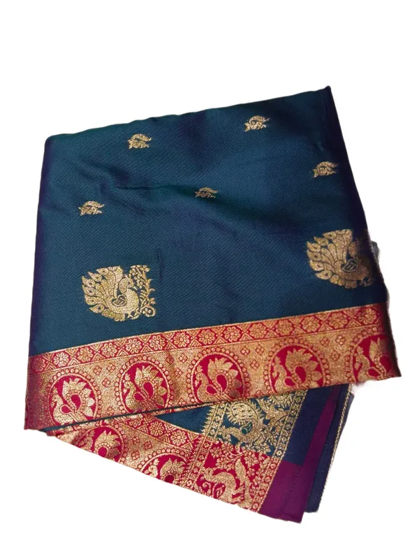 Royal_Teal_Magenta_Festive_Saree_Teal_Blue