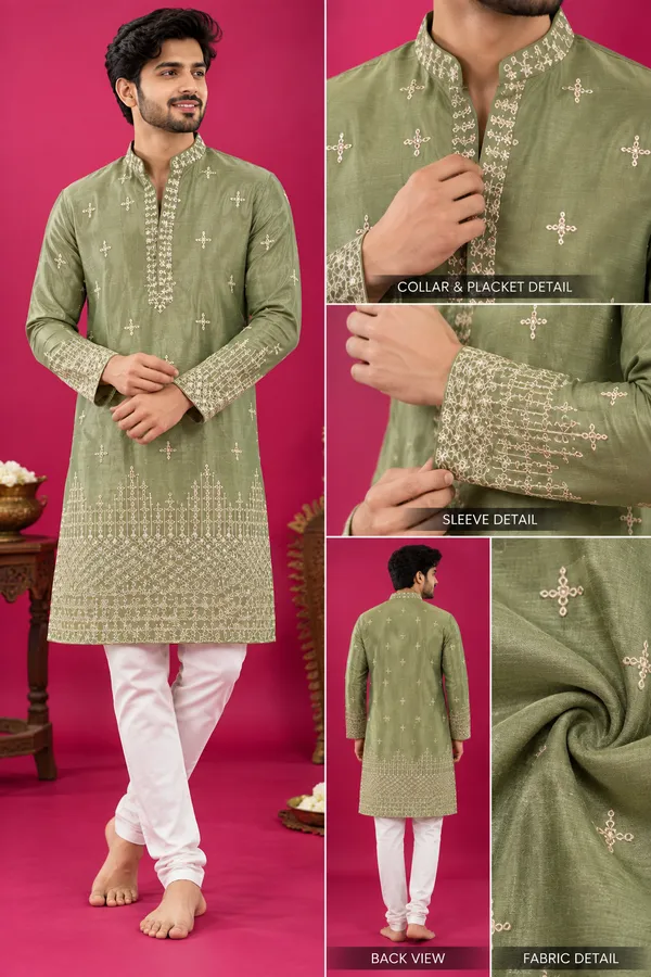 Olive_Green_Embroidered_Festive_Kurta_Set_Coming_Soon