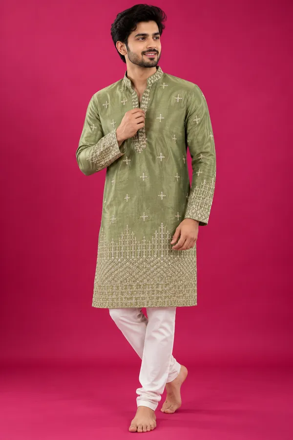 Olive_Green_Embroidered_Festive_Kurta_Set_Coming_Soon
