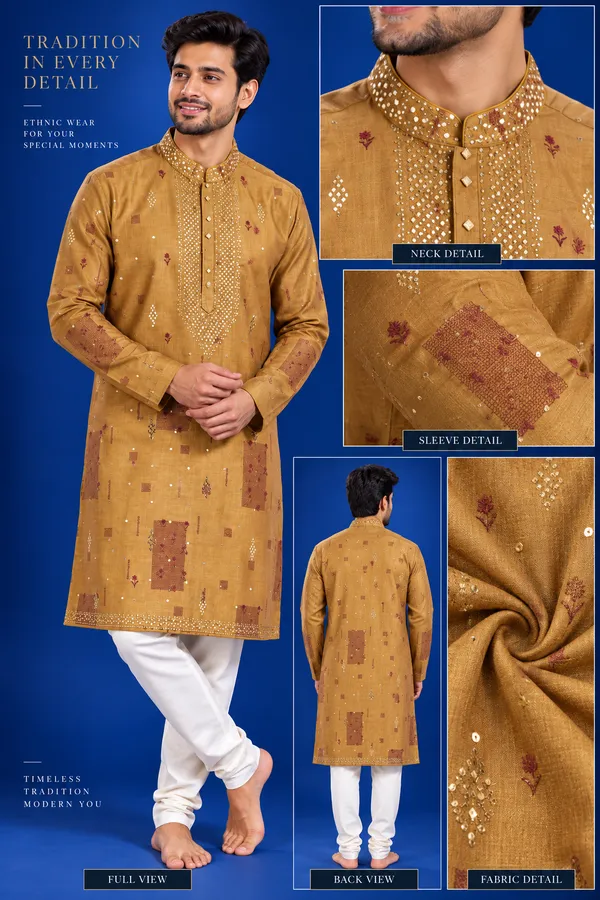 Mustard_Gold_Embellished_Festive_Kurta_Set_Coming_Soon
