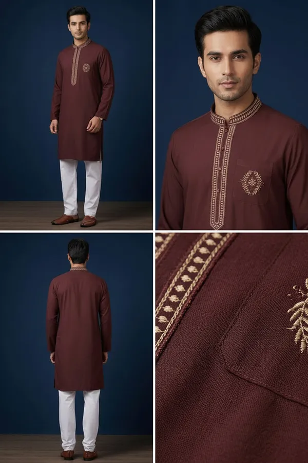 Maroon_Embroidered_Kurta_Coming_Soon