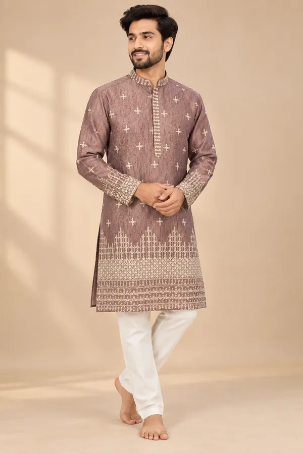 Men_S_Mauve_Embroidered_Festive_Kurta_Coming_Soon