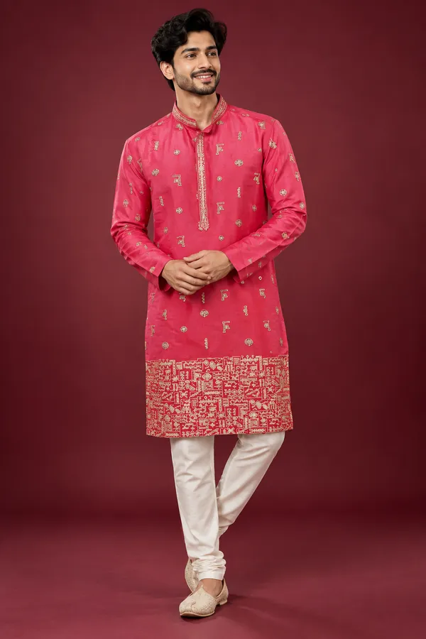 Royal_Pink_Embroidered_Ethnic_Kurta_Set_Coming_Soon