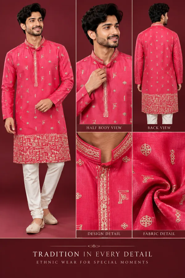 Royal_Pink_Embroidered_Ethnic_Kurta_Set_Coming_Soon