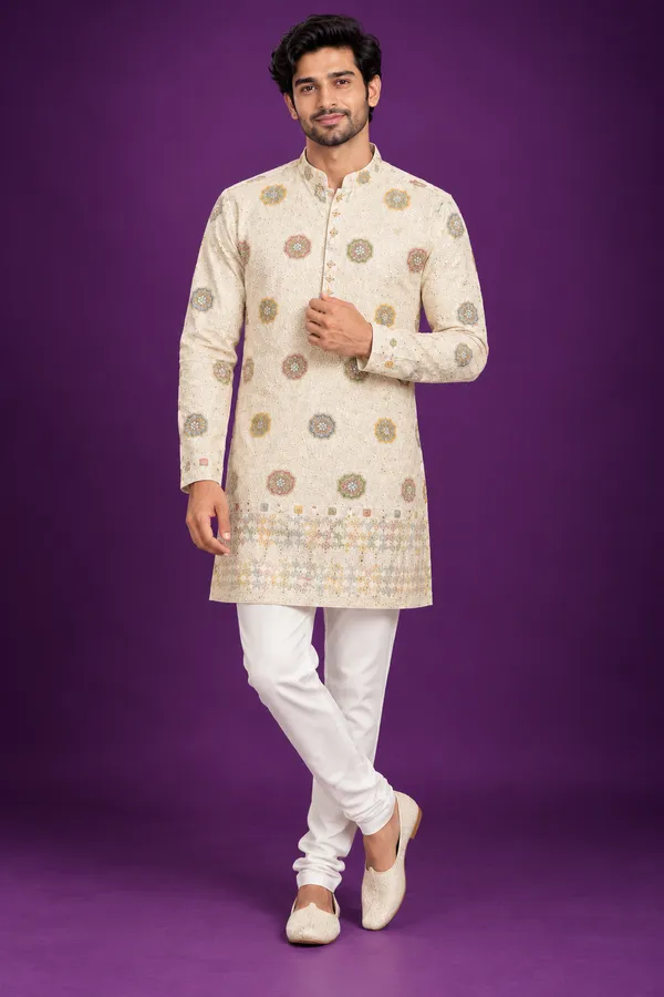 Ivory_Embroidered_Festive_Kurta_For_Men_Coming_Soon