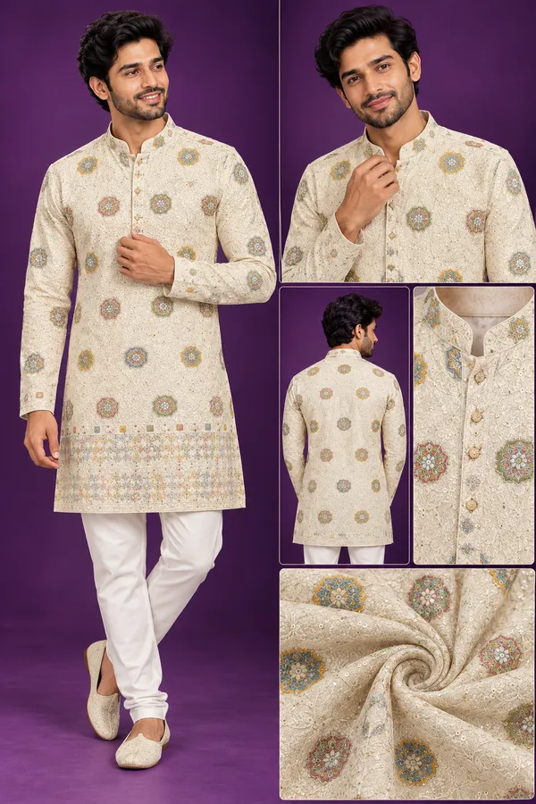 Ivory_Embroidered_Festive_Kurta_For_Men_Coming_Soon