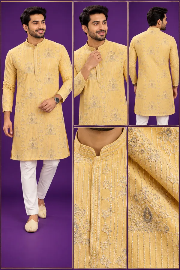 Men_S_Mustard_Gold_Embroidered_Festive_Kurta_Coming_Soon