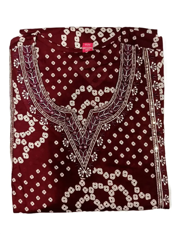 Women_S_Maroon_Bandhani_Print_Kurta_Pant_With_Printed_Dupatta_Set_Maroon
