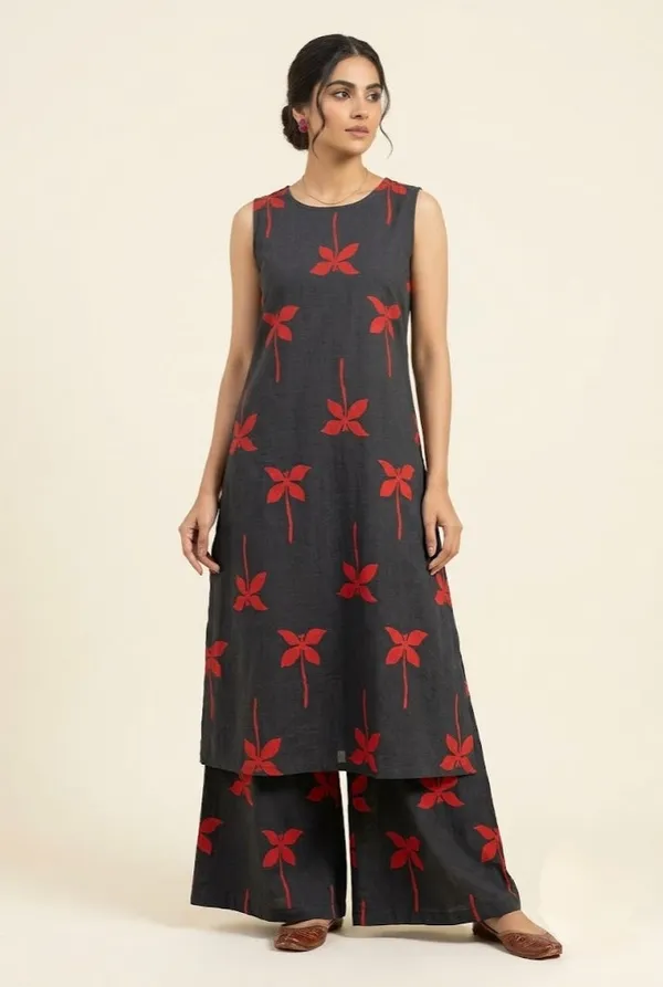 Black_Printed_A_Line_Kurti_Palazzo_Set_Black