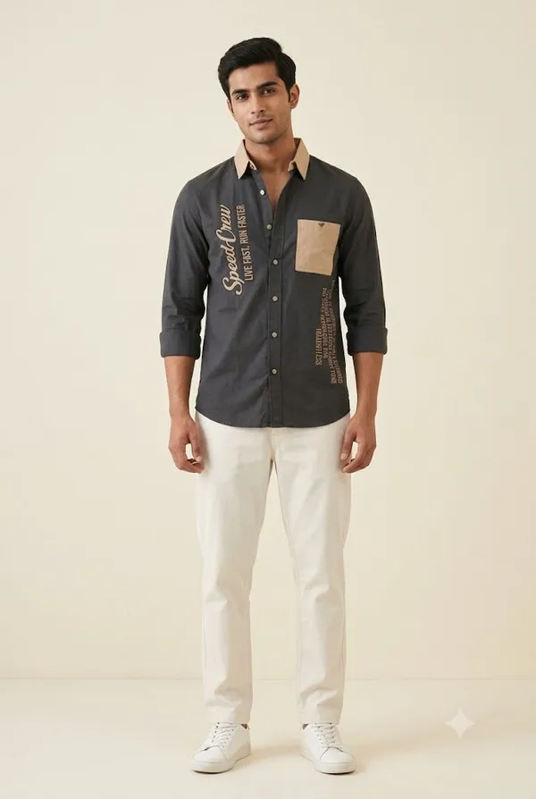Men_S_Charcoal_Grey_Colorblocked_Casual_Shirt_Gray