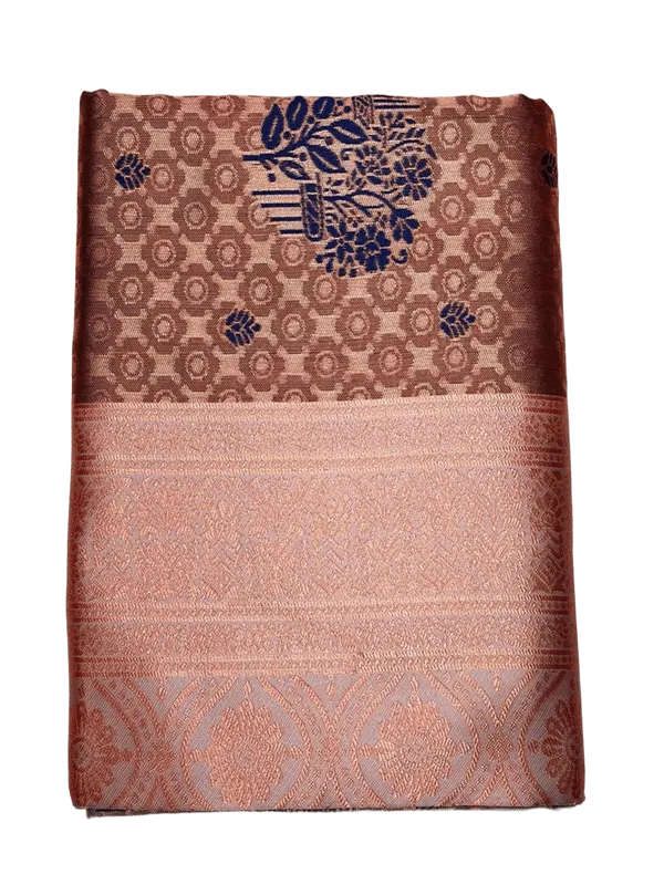 Elegant_Peach_Purple_Kanjivaram_Silk_Saree_For_Festive_Celebrations_Pink