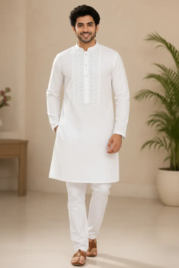 Premium_White_Embroidered_Kurta_For_Men