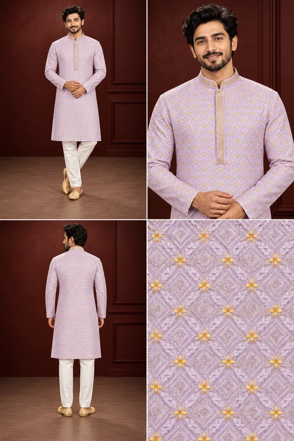 Men_S_Lavender_Jacquard_Kurta_Pajama_Set