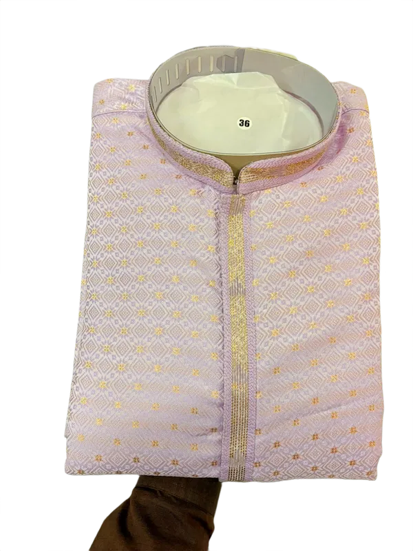 Men_S_Lavender_Jacquard_Kurta_Pajama_Set