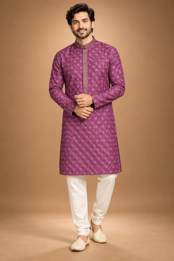 Men_S_Royal_Purple_Jacquard_Kurta_Pajama_Set