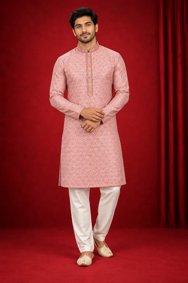 Men_S_Blush_Pink_Jacquard_Kurta_Pajama_Set