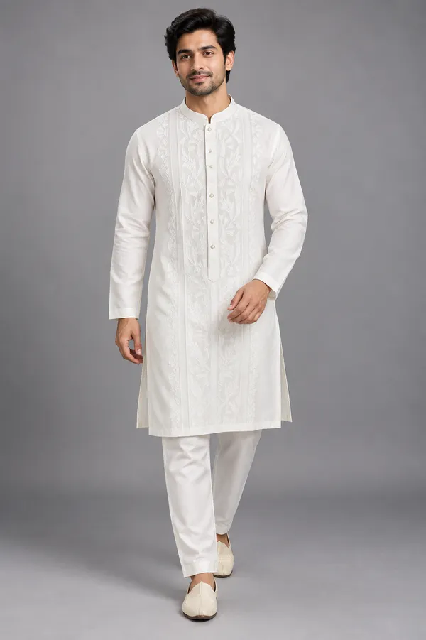 Men_S_Ivory_White_Embroidered_Kurta