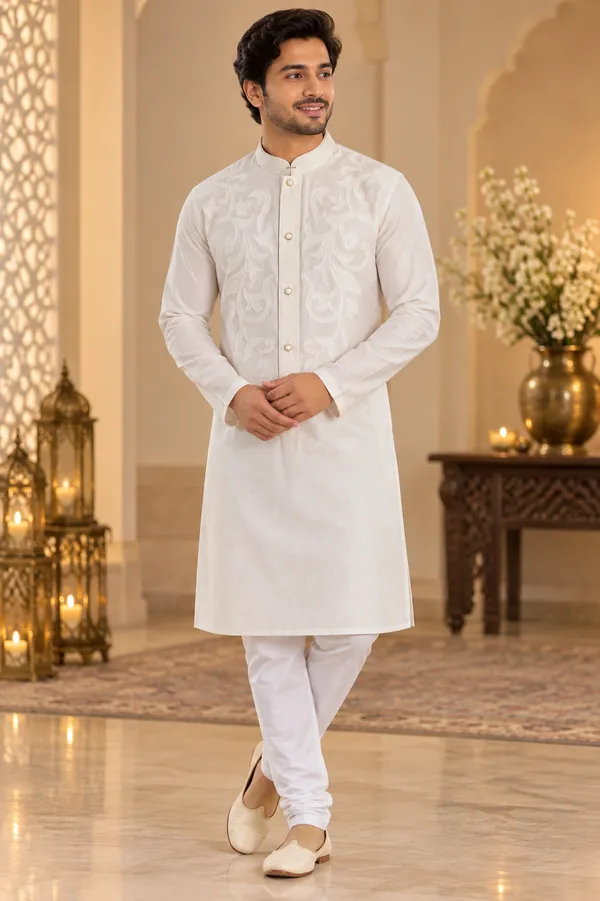 Ivory_White_Embroidered_Festive_Kurta