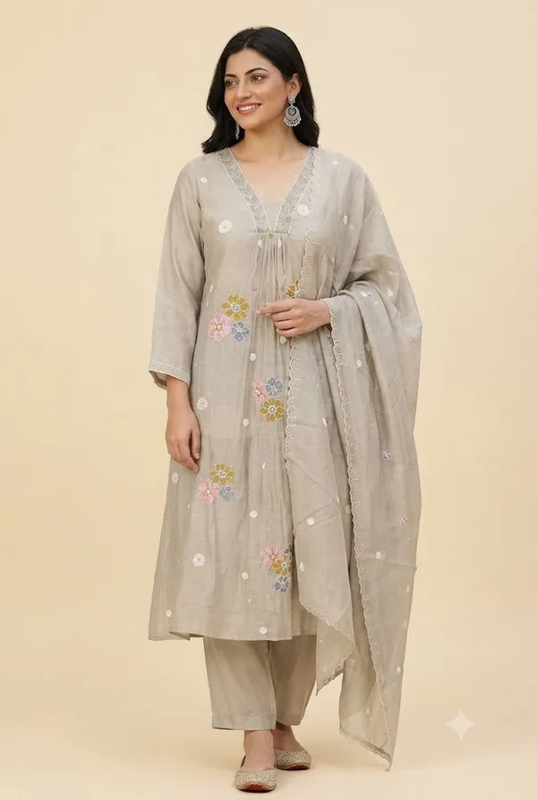Grey_Floral_Embroidered_Kurta_Set_With_Dupatta_Grey