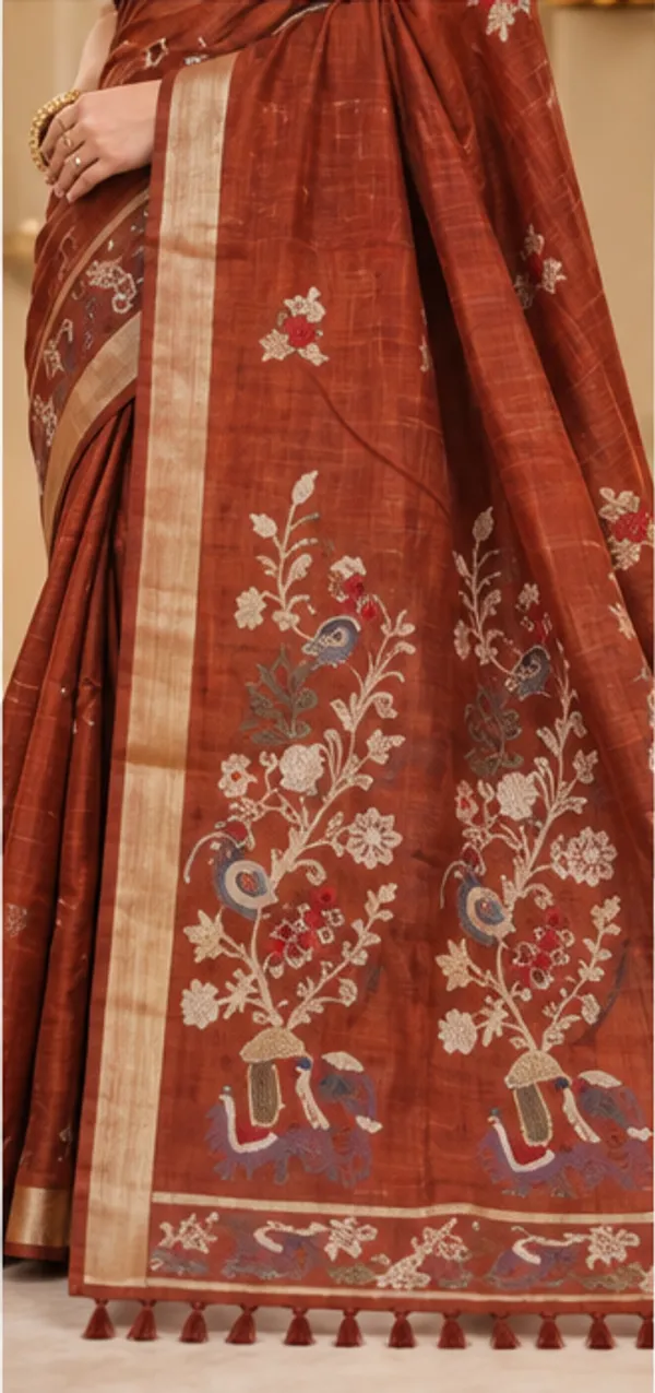 Rust_Elegance_Women_Saree_Orange