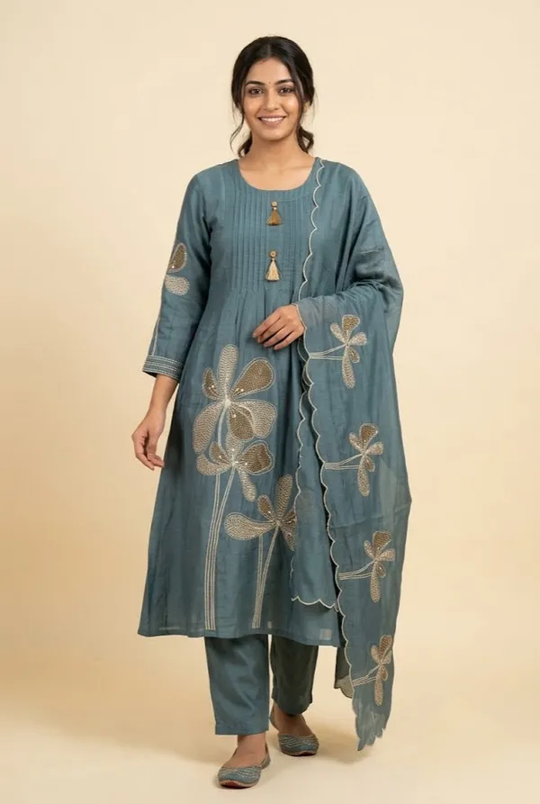 Dusty_Blue_Floral_Embroidered_Kurta_Dupatta_Set_Dusty_Sky_Blue