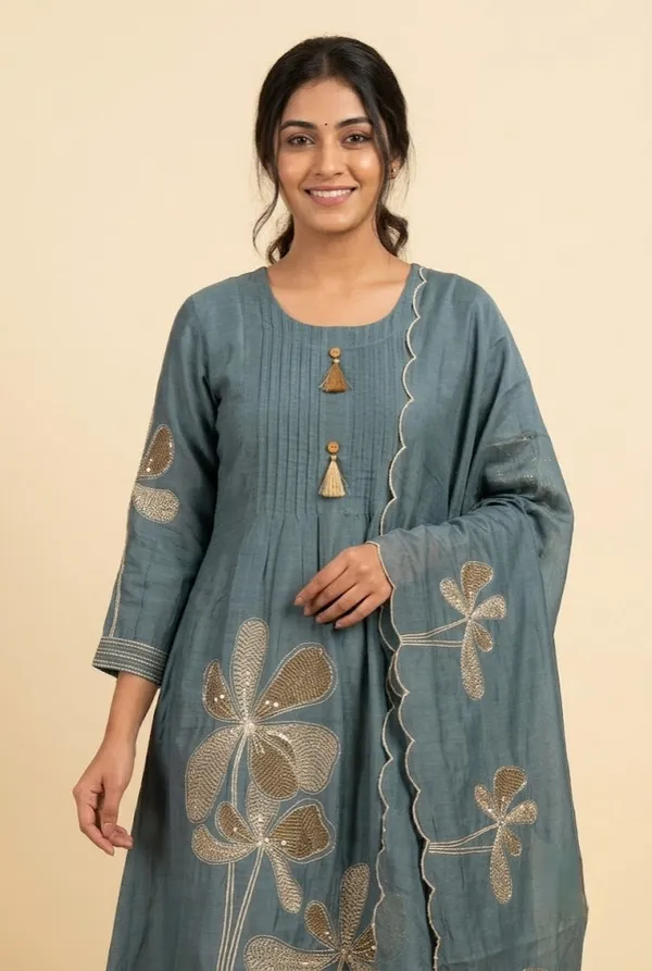 Dusty_Blue_Floral_Embroidered_Kurta_Dupatta_Set_Dusty_Sky_Blue