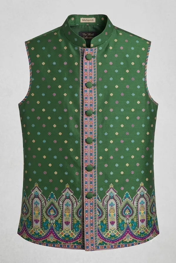 Mehendi_Green_Multicolor_Motif_Nehru_Jacket