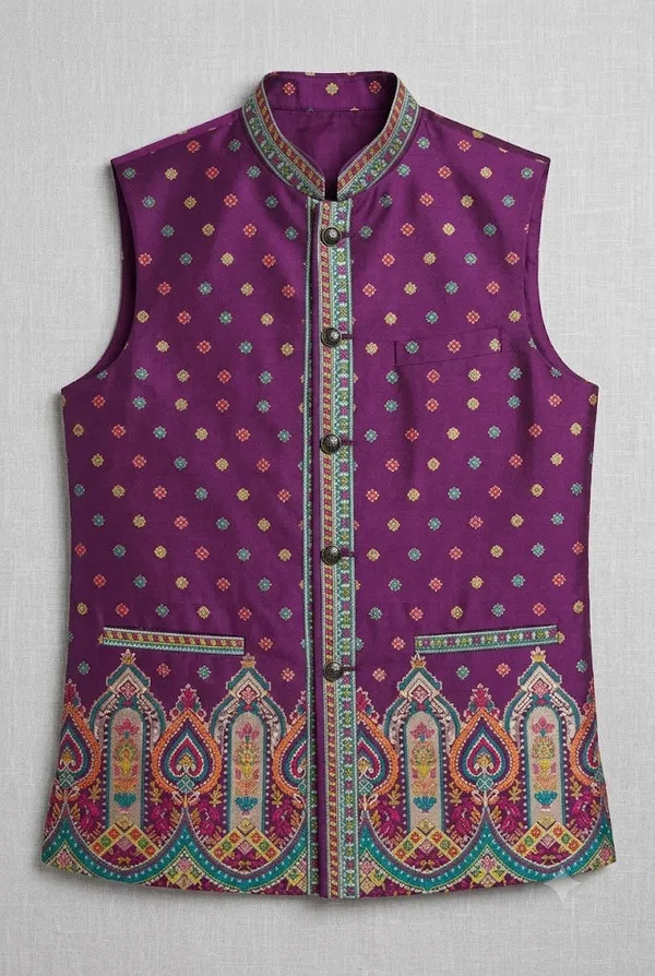 Royal_Purple_Printed_Nehru_Jacket_For_Men