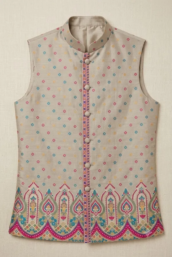 Ivory_Multicolour_Printed_Nehru_Jacket_For_Men