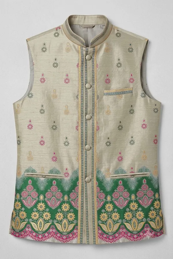 Ivory_Green_Floral_Embroidered_Nehru_Jacket