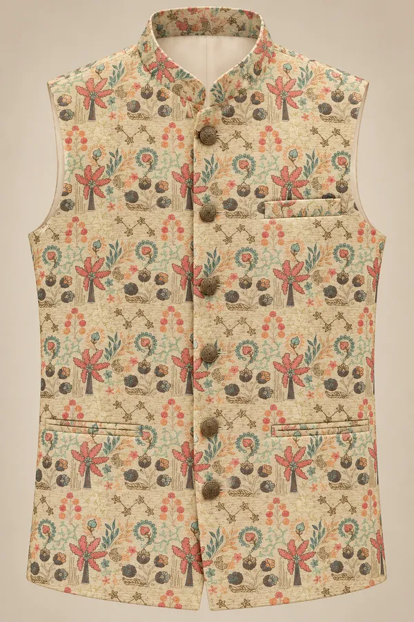 Beige_Multicolor_Botanical_Print_Modi_Jacket