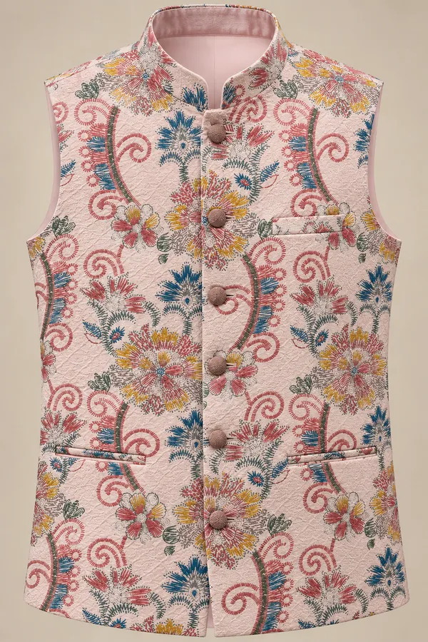 Peach_Multicolour_Floral_Printed_Modi_Jacket