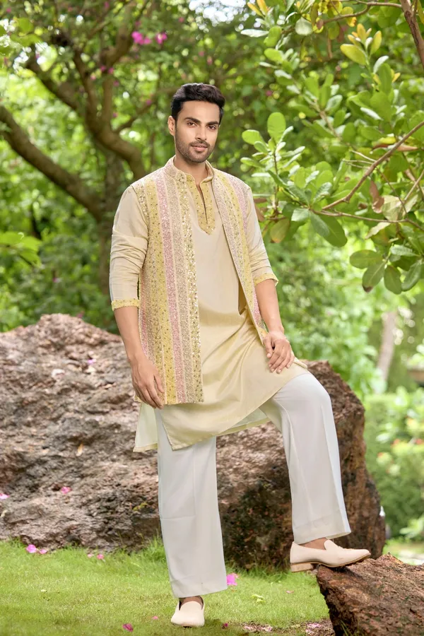 Pastel_Embroidered_Open_Jacket_Kurta_Set_Coming_Soon